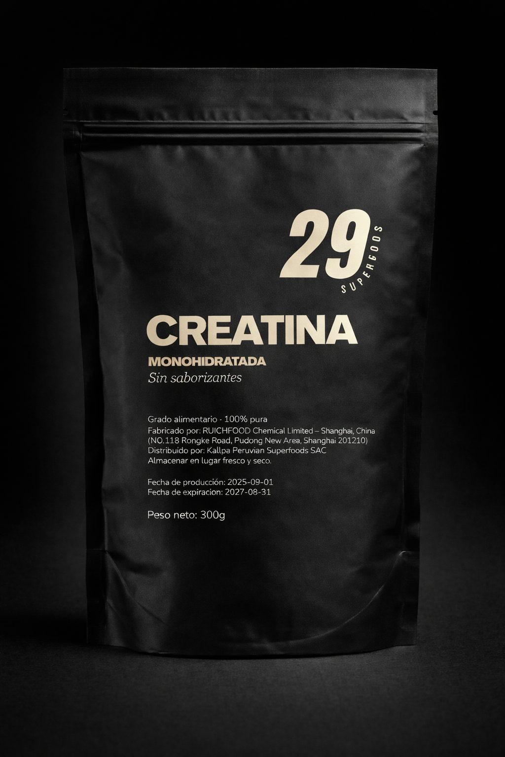 Creatina monohidratada en polvo de 300g