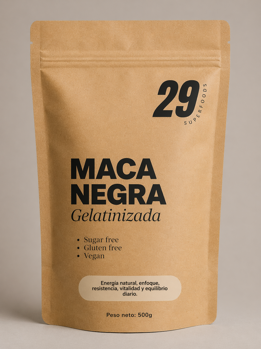 Maca negra gelatinizada 500g - 29 Superfoods