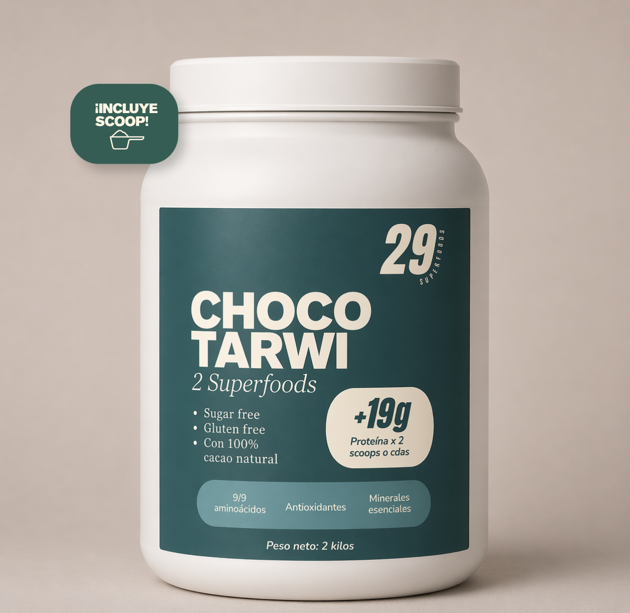 Mezcla proteica chocotarwi 2kg en pote - 29 Superfoods